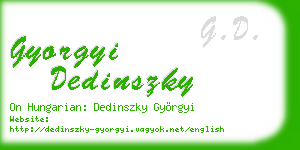 gyorgyi dedinszky business card