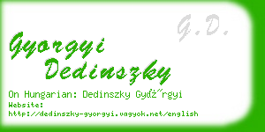 gyorgyi dedinszky business card